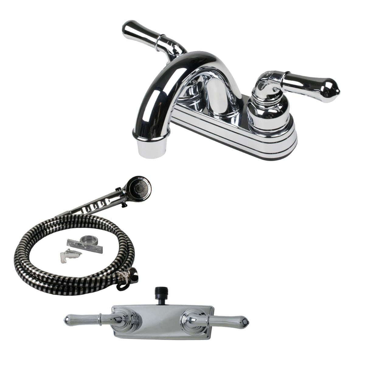 HowPlumb RV/Mobile Home Travel Trailer Lav Faucet, HandHeld Shower