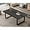 Dark Gray Oak, variant on Modern Black Coffee Table, Minimalist Industrial Wooden Center Table, Simple Farmhouse Rectangle Living Room Table, Wood and Metal Cocktail Coffee Table for Home Bedroom Office, Black Oak, 47 Inch