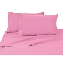 Elegant Comfort 4 Piece Bed Sheets Polyester Full Pink 1500 Thread Count