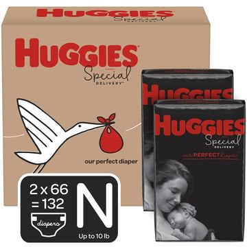 Item By HUGGIES Baby Diapers, Special Delivery,Hypoallergenic, Size Newborn, 132
