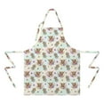 thumbnail image 2 of White Highland Cow Flower Dress Pattern Apron-Garden Aprons for Women with Pockets-Cotton Linen Waterproof Kitchen Cooking Gardening Aprons Adjustable for Kitchen,Cooking,BBQ and Salon 33x27 Inch, 2 of 7