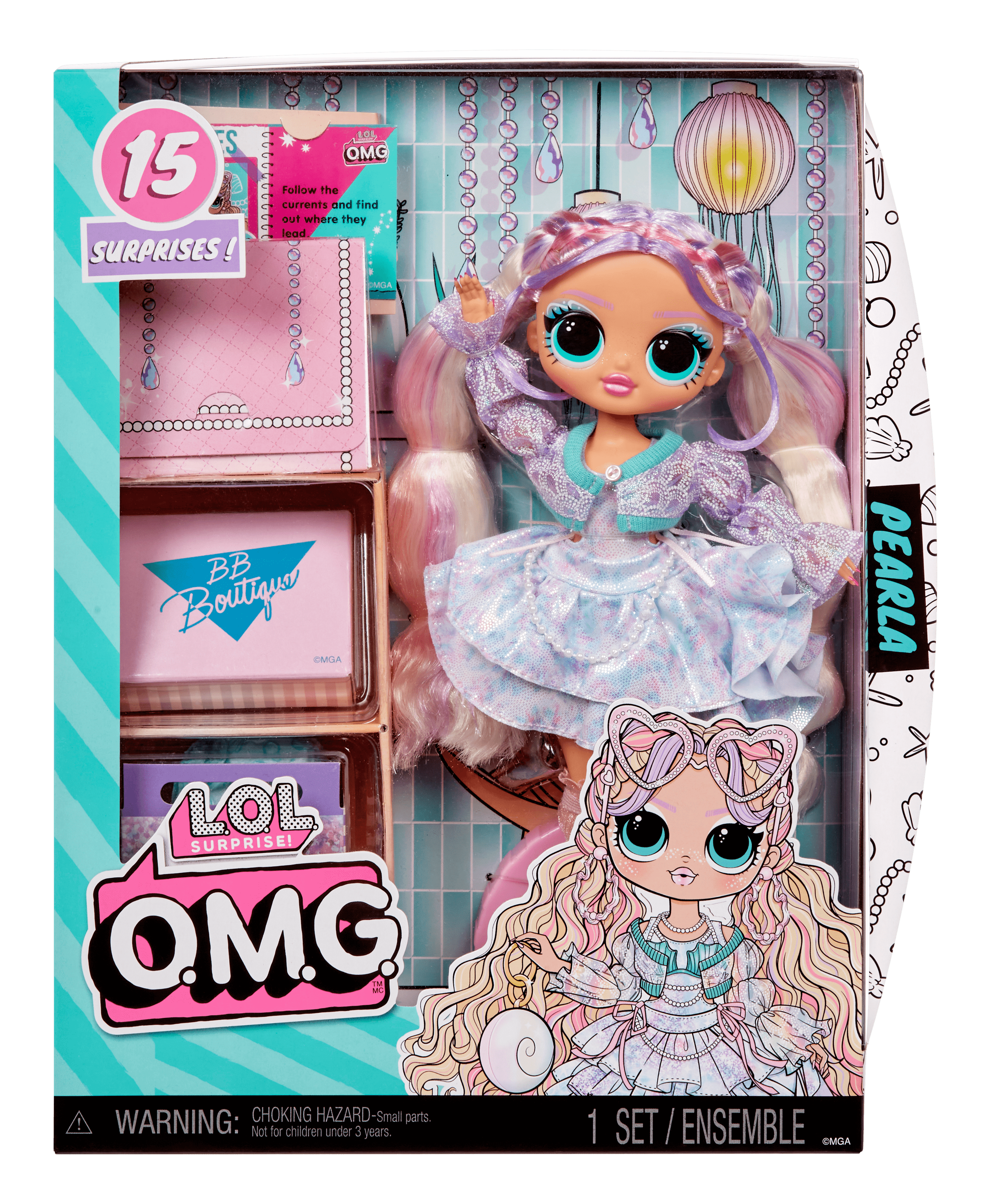 L.O.L. Surprise! OMG Fashion Poupée Pearla Avec 15 Surprises - Poupée Comprenant Des Vêtements Et Accessoires Sur Le Thème Des Sirènes - Idéal Dès 4 Ans L.O.L. Surprise! OMG Fashion Poupée Pearla Avec 15 Surprises - Poupée Comprenant Des Vêtements Et Accessoires Sur Le Thème Des Sirènes - Idéal Dès 4 Ans