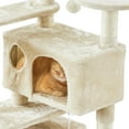 thumbnail image 4 of ZYPPP 57 inches Multi-Level Cat Tree Cat Condo with Scratching Posts Kittens Activity Tower Pet Play House Furniture Beige, 4 of 9