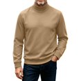 thumbnail image 6 of LWITHSZG Men's Mockneck Sweatshirt Soft Fleece Lined Pullover Sweatshirts Fall Winter Warm Long Sleeve Going&nbsp;Out Tops 3X-Large, 6 of 9