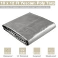 thumbnail image 2 of Yescom 10x12FT 10-Mil Plastic Tarp Waterproof Heavy Duty with 25PCS 6" Ball Bungee Cords Furniture Cover Livestock Shelter, 2 of 12