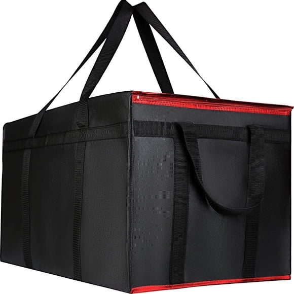 Bolsa isotérmica para catering musbus para entrega de alimentos 60L negro/rojo