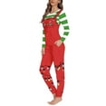 thumbnail image 3 of Renewold Family Christmas Pajamas Matching Sets Long Sleeve Elf Candy Canes Women Jogger Yoga Tracksuit Size 3XL 2 Packs Leisure Indoor Loungewear Warm Crew Neck Nightwear, 3 of 5