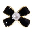 thumbnail image 1 of Decoración de uñas estilo Chanel, aleación, joyas, aceite, gota, perla, lazo, blanco y negro, simple, estilo francés, 1 of 5