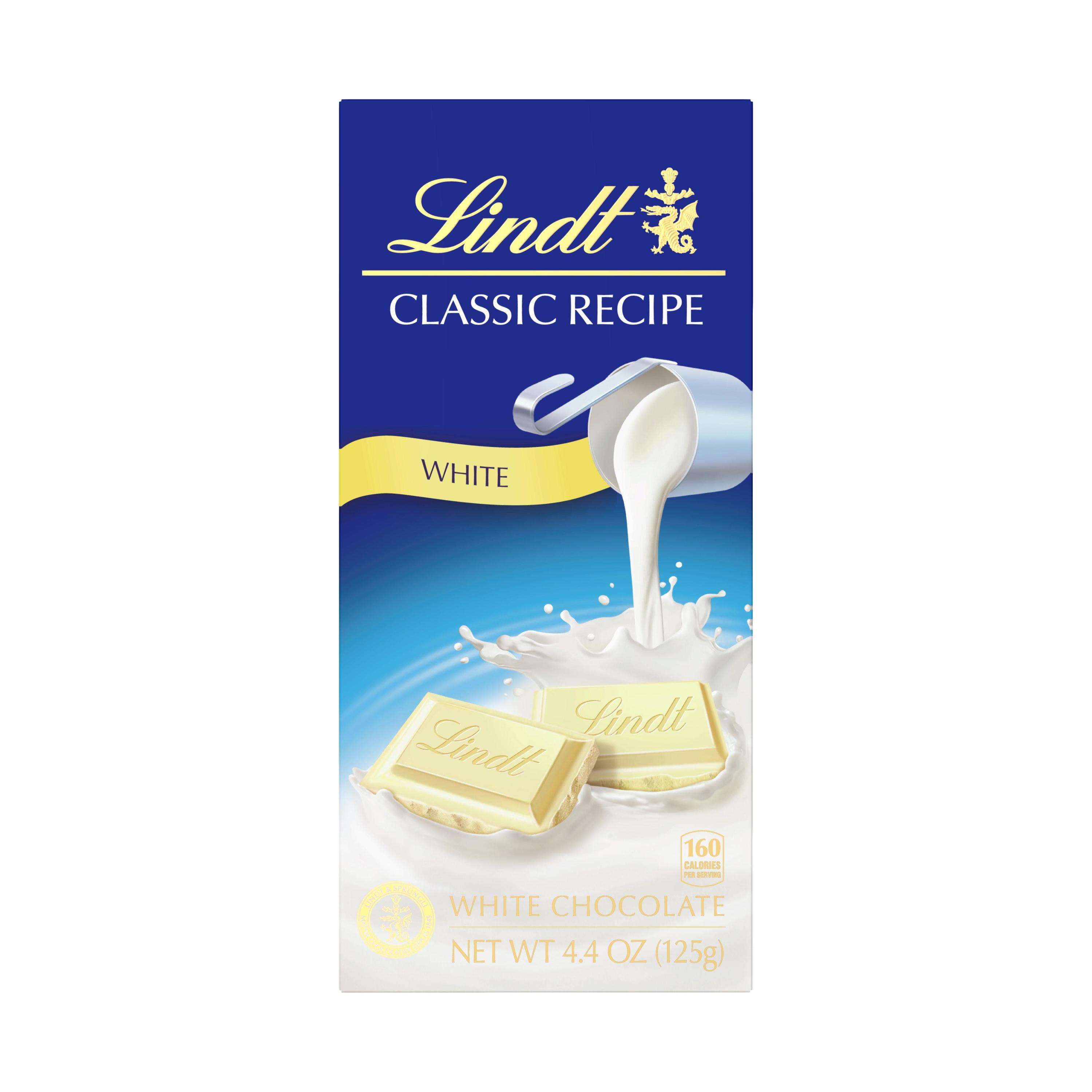 Lindt CLASSIC RECIPE White Chocolate Bar, Chocolate Candy for the Holidays, 4.4 oz