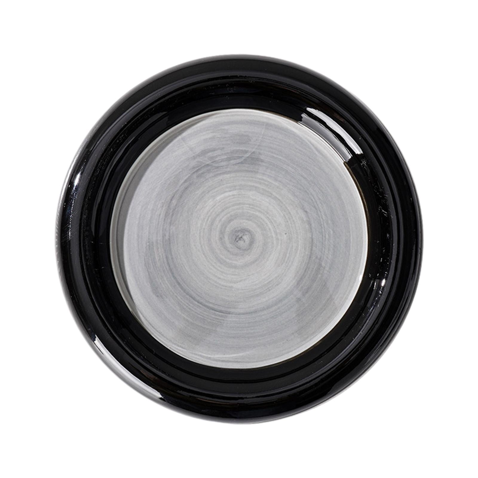 Ceramic Cat Bowl Wide and Flat Dish Durable Stable Cat Food Dish Cat Plates for Small and Medium Pet Cats Small Animals Puppy , Round Large