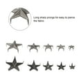 thumbnail image 4 of Uxcell Star Studs Metal Gunmetal Claw Beads Rivets with Large Eye Needles, 125PCS, 4 of 6