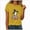 Halloween T-Shirt H1-Yellow, variant on Halloween Shirt For Women Print T Shirt Short Sleeve T Shirt Top Spooky Pumpkin Gift Top