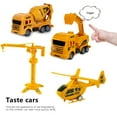 thumbnail image 5 of Kids Construction Playset 13 PCS – Tower Crane Dump Truck Helicopter Gas Station Road Signs Engineering Toy Set for Boys Girls Age 3+ Birthday Gift, 5 of 8