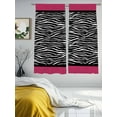 thumbnail image 3 of Zebra Printed Sheer Curtains 63 Inch Length 2 Panels Set, Modern Geometric Balck White Stripes Voile Window Treatment Rod Pocket Curtains Sheers Drapes for Bedroom/Living Room/Kitchen 52x"63"x2, 3 of 7