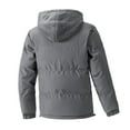 thumbnail image 3 of Fznquz Jackets for Boys Casual Stylish Gray Winter Puffer Quilted Zip Up Warm Coats for Men XXXL, 3 of 3