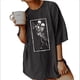 thumbnail image 2 of Camisetas Vintage para Mujer, Lindas Camisetas Gráficas de , Camisetas Oversize de Corta Dos Esqueletos S, 2 of 9