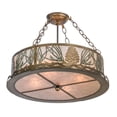 thumbnail image 6 of Meyda Tiffany 154878 Mountain Pine 4 Light 22" Wide Semi-Flush Drum Ceiling Fixture -, 6 of 7
