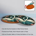thumbnail image 4 of Swan 6PCS Round Coasters, Microfiber Leather Cup Coasters Set of 6, 11x11 cm/4.3x4.3 in Drink Coasters for Home Decor, 4 of 6