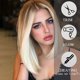 thumbnail image 5 of Pelucas de pelo sintético Bob rubio degradado corto y recto con raíces oscuras para uso diario en fiestas y cosplay Rojo Verde MX-0129273FYD, 5 of 5