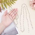 thumbnail image 3 of 2 Strands(3.28ft/Strand) 6mm Soldered Paperclip Chains Stainless Steel Cable Chains Drawn Elongated Cable Chain Metal Chains for Women DIY Necklace Jewelry Making Stainless Steel Color, 3 of 6