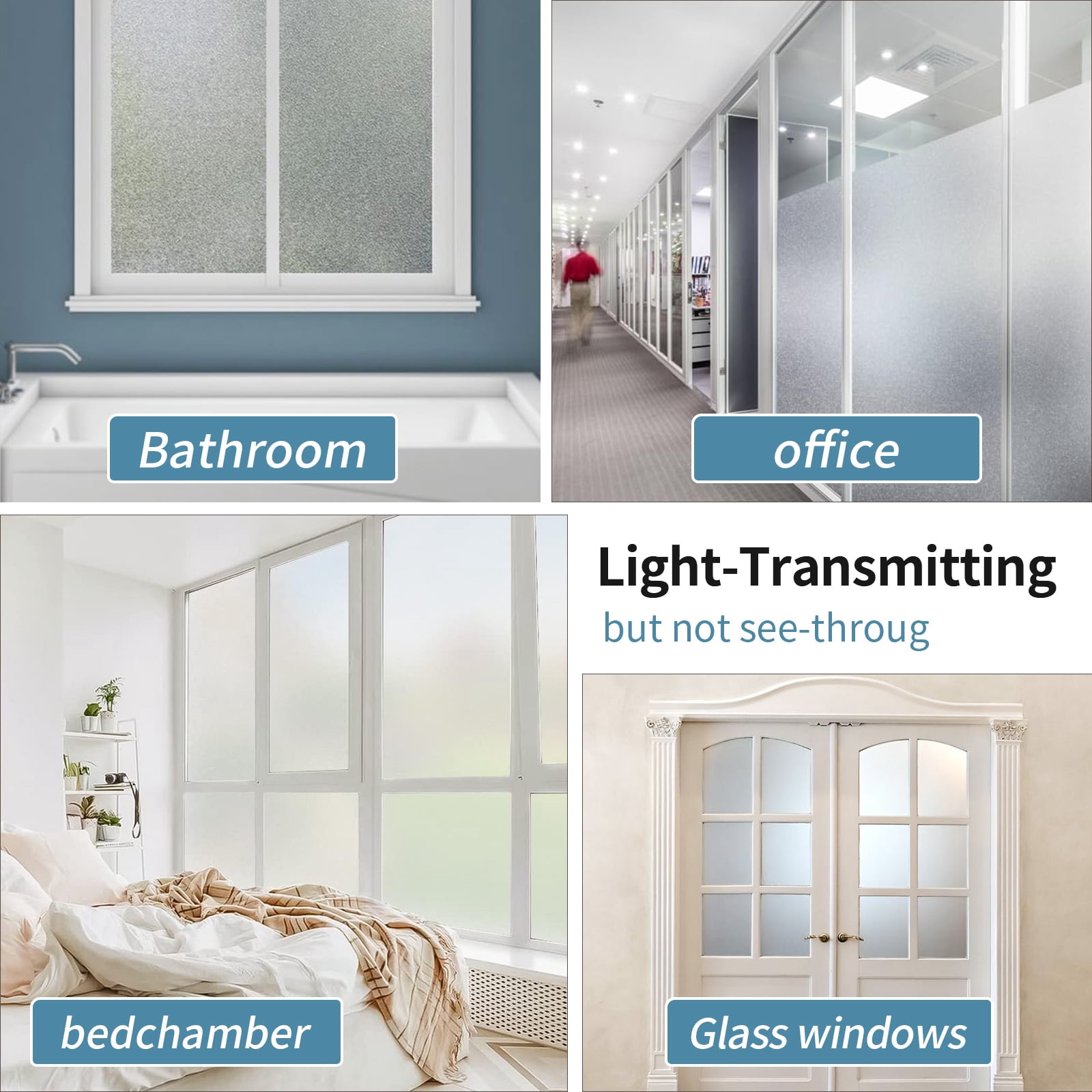 White Frosted Glass Paint for Windows Privacy Paint UV Resistant Than Frosted Glass Spray Paint Waterproof Frosted Window Paint Removable Glass Frosting Paint for Window Door Film Bathroom 52-60sq.Ft