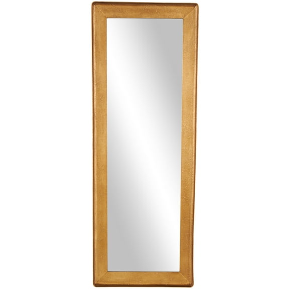DecMode 25" x 69" Gold Wall Mirror with Textured Frame