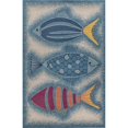 thumbnail image 1 of LR Resources OCEAN81672BUC7995 Tropical Fish Trio Indoor & Outdoor Rectangle Area Rug - Multi Color, 1 of 1