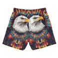 thumbnail image 7 of FORMRS Boys Swim Trunks Quick Dry Mesh Liner Boardshorts Sizes XS-XL, Brown Abstract Eagle, 7 of 7