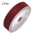 thumbnail image 3 of Unique Bargains 2 Pack Fil de Nylon Torsadé Cordon de Perles 1.5mm 20M/65 Pieds Extra Fort Fil de Nylon Tressé, Rouge Foncé, 3 of 6
