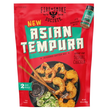 Fire & Smoke Society Asian Tempura Seasoned Coating, Mix 10.8 oz Pouch