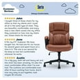 thumbnail image 5 of Serta Hannah Office Chair with Headrest Pillow Cognac Bonded Leather, 5 of 15