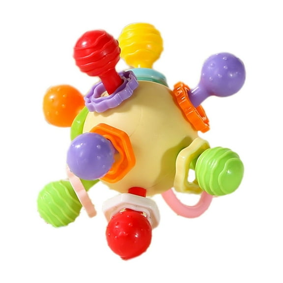 FastXmas Baby Teething & Rattle Toys – - Montessori Learning Toys, Multi-Functional BPA-Free Silicone Sensory Teething Toys for Infant 0-12 Months– Perfect Baby Gift for Boys & Girls