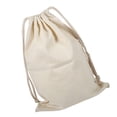thumbnail image 3 of Bolsa De Lavandería Grande Con Cordón De Algodón Liso Para Viajes Y Hogar Hecha De Algodón Ecológico, 3 of 7