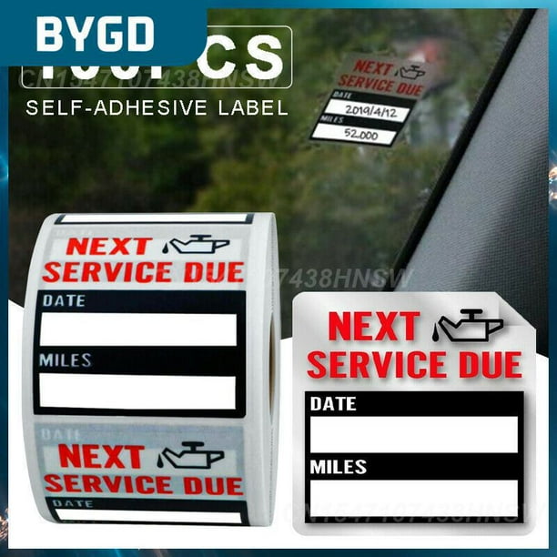 "next Service Due" Practical Oil Change Maintenance Service Reminder Stickers Universal Window Sticker Durable Car Sticker5pcsUnited States He Qiyong unisex
