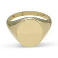 thumbnail image 2 of Oval Shiny Signet Unisex Adult Ring 10K Yellow Gold, 2.37Gr - GOLDUM NYC, 2 of 8