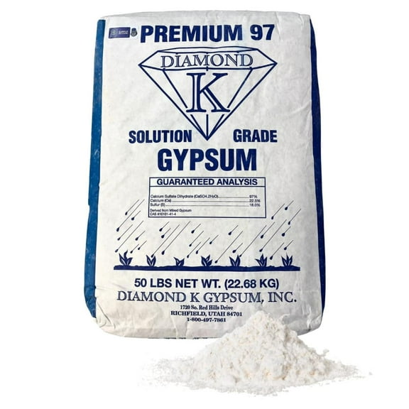 Gypsum Powder - Purest and Soluble Houseplant Food Fertilizer for Indoor Plants, Outdoor, Lawn, Vegetables - Indoor Plant Nutrients, Improve Plant Growth (50 Pounds)