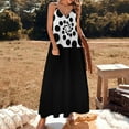 thumbnail image 3 of Robe Rétro Années 1960 Noir et Blanc Deux Tons Noir & Taches Sans Manches Robe Violette Robe de Soirée pour Femmes 2024, 3 of 5