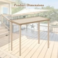 thumbnail image 3 of Costway 48" Outdoor Counter Height Table Patio Bar Table Heavy Duty Rectangle Metal Frame, 3 of 9