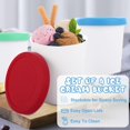thumbnail image 5 of 4 Pack Ice Cream Containers, 1 Quart Freezer Storage Containers with Silicone Lids and Spoon for Ice Cream, Sorbet and Gelato, Freezer Dishwasher Safe, 5 of 5