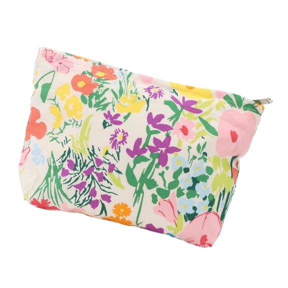 Vocoste 1 Pc Women Portable Printed Clutch Makeup Bag for Travel Vacation Assorted Color Canvas