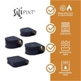 thumbnail image 2 of Silipint: Silicone Go Go Bowls: Set Of 4: Smoke - Sizes: 10, 20, 30 oz & Sandwich Size - Unbreakable, Attached Lids, 2 of 10