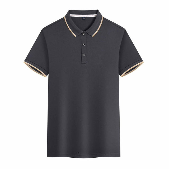 LSLJS T-Shirts pour Hommes Col Rabattu Manches Courtes Chemise Décontractée Unie Sport Séchage Rapide Chemise Manches Courtes Col en V pour Hommes et Femmes, Cadeaux pour Hommes
