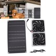 thumbnail image 4 of Solar Panel Fan Kit, Solar Exhaust Fan Durable ABS Dual Fans  For Shed, 4 of 8