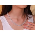 thumbnail image 5 of Moissanite Tennis Necklaces for Women|4MM Simulate Tennis Chain|4-Prong|18k White Gold Plated|Size 16-22 Inches, 5 of 5