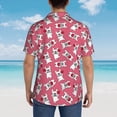 thumbnail image 6 of Balery French Bulldog Print Men's Hawaiian Shirts Short Sleeve Beach Shirt Relaxed Fit Vacation Button Down Shirts-, 6 of 9