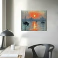thumbnail image 3 of Nawypu Framed Art Impression Sunrise Canvas Prints of Claude Monet Famous Paintings Reproduction Seascape Artwork Pictures on Canvas Wall Art for Home Decorations Black, 3 of 4
