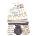 thumbnail image 2 of Hudson Baby Unisex Baby Cotton Cap and Scratch Mitten Set, Modern Giraffe, 0-6 Months, 2 of 6