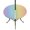 Multicolor, Rainbow, Spectrum, Pastel, variant on Round Outdoor Tablecloth with Umbrella Hole and Zipper, Thin Rainbow Striped Tablecloth with Elastic Waterproof, Farmhouse Modern Stripes Patio Table Covers for 31" - 35" Picnic Pool Tables