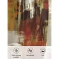 thumbnail image 5 of Sheer Curtains 84 inches Long 2 Panels Set Burnt Orange Green Thanksgiving Abstract Texture Modern Tiers Sheers Rod Pocket Small Window Short Curtains for Kitchen Cafe, Each 52" W x 84" L, 5 of 7