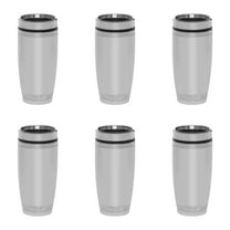 Stainless Steel Tumblers 16 oz. Set of 6, Bulk Pack - Perfect for Coffee, Soda, Other Hot & Cold Beverages - Silver